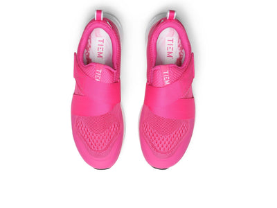 TIEM Athletic Slipstream Indoor Cycling Shoes | Top View | Vivid Pink