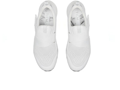 TIEM Athletic Slipstream Indoor Cycling Shoes | Top View | Marble White