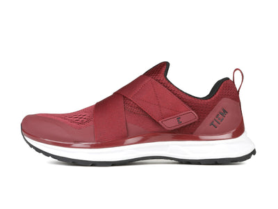 TIEM Athletic Slipstream Indoor Cycling Shoes | Outer Side View | Merlot